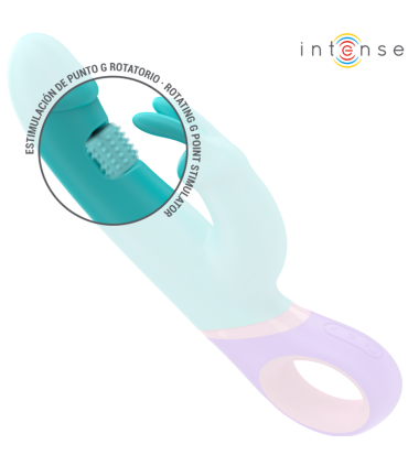 INTENSE MONICA VIBRADOR RABBIT CON ESTIMULADOR ROTATORIO DEL PUNTO G AZUL