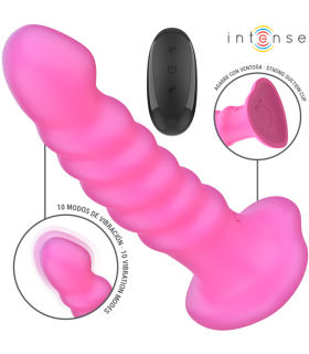 INTENSE CINDY VIBRADOR TALLA L DISENO EN ESPIRAL 10 VIBRACIONES ROSA CONTROL REMOTO