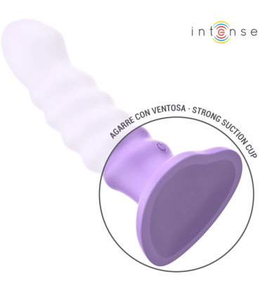 INTENSE BRENDA VIBRADOR TALLA M DISENO EN ESPIRAL 10 VIBRACIONES MORADO CONTROL REMOTO