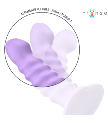 INTENSE BRENDA VIBRADOR TALLA M DISENO EN ESPIRAL 10 VIBRACIONES MORADO CONTROL REMOTO