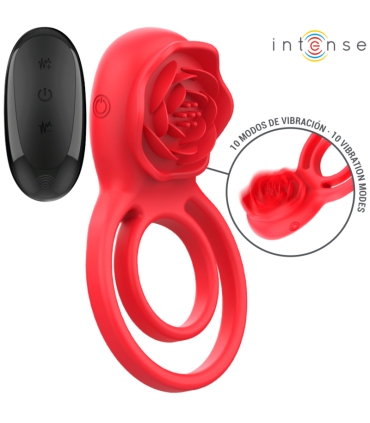 INTENSE GAIL ROSA ESTIMULADORA 10 VIBRACIONES ROJO CONTROL REMOTO