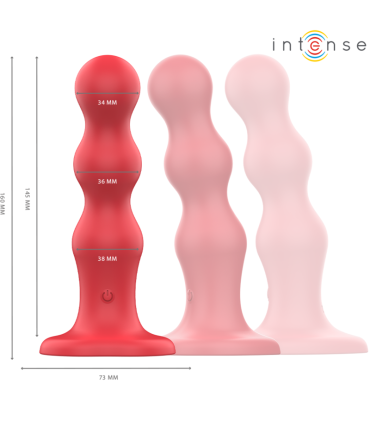 INTENSE CODY VIBRADOR CON VENTOSA ROJO CONTROL REMOTO