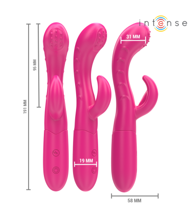 INTENSE AMARA VIBRADOR CON LENGUA ESTIMULADORA 10 VIBRACIONES ROSA