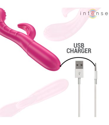 INTENSE AMARA VIBRADOR CON LENGUA ESTIMULADORA 10 VIBRACIONES ROSA