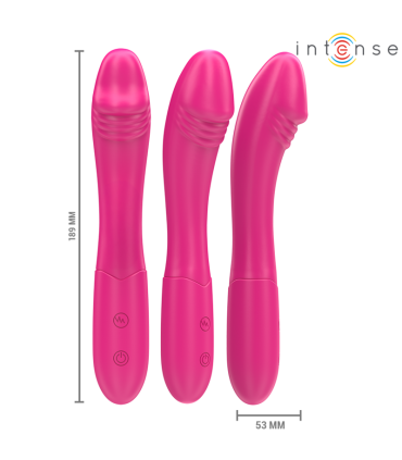 INTENSE BELINDA VIBRADOR 19 CM FLEXIBLE 10 VIBRACIONES ROSA