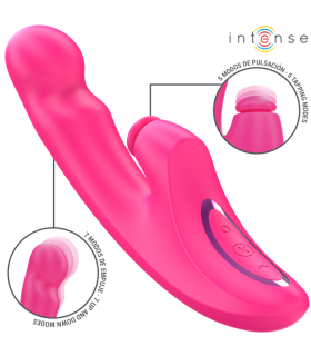 INTENSE EMI VIBRADOR 135 CM MULTIFUNCION 3 EN 1 10 VIBRACIONES ROSA