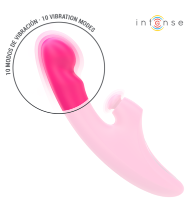 INTENSE EMI VIBRADOR 135 CM MULTIFUNCION 3 EN 1 10 VIBRACIONES ROSA