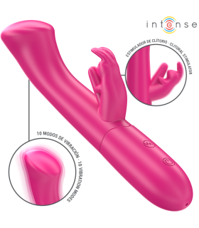 INTENSE JULIETA VIBRADOR RABBIT 186 CM 10 VIBRACIONES ROSA