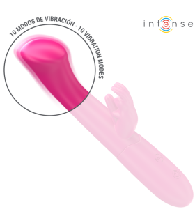 INTENSE JULIETA VIBRADOR RABBIT 186 CM 10 VIBRACIONES ROSA