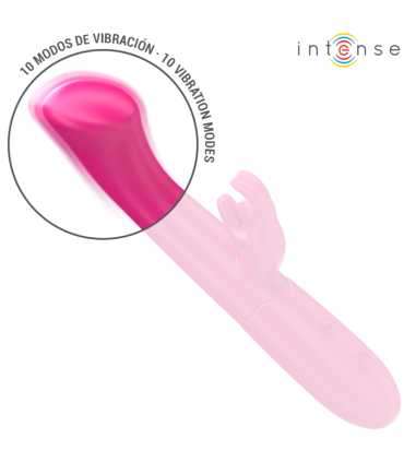 INTENSE JULIETA VIBRADOR RABBIT 186 CM 10 VIBRACIONES ROSA