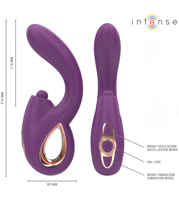 INTENSE LALI VIBRADOR PUNTO G MULTIFUNCION ESTIMULACION EMPUJE VIBRACION MORADO