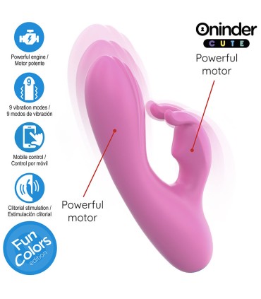 ONINDER CUTE LOVE BUNNY VIBRADOR PUNTO G Y CLITORIS APP MUNDIAL GRATUITA