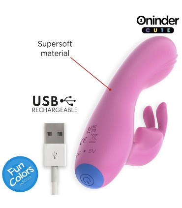 ONINDER CUTE LOVE BUNNY VIBRADOR PUNTO G Y CLITORIS APP MUNDIAL GRATUITA