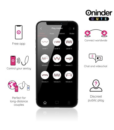 ONINDER CUTE LOVE PLEASURE HUEVO VIBRO WAVE TAPPING SILICONA APP MUNDIAL GRATUITA