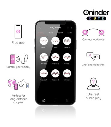 ONINDER CUTE LOVE PLEASURE HUEVO VIBRO ROTADOR 360 SILICONA APP MUNDIAL GRATUITA