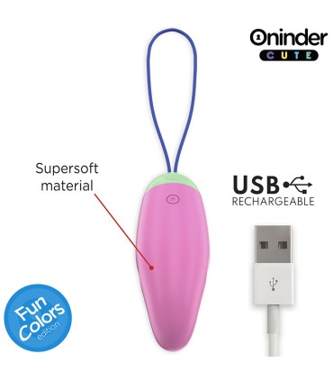 ONINDER CUTE LOVE PLEASURE HUEVO VIBRO ROTADOR 360 SILICONA APP MUNDIAL GRATUITA