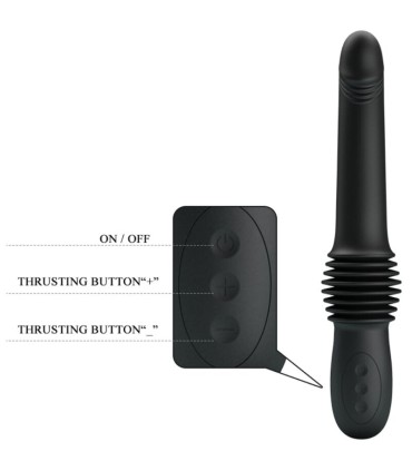 PRETTY LOVE PAZUZU VIBRADOR 3 MODOS DE EMPUJE NEGRO