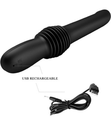 PRETTY LOVE PAZUZU VIBRADOR 3 MODOS DE EMPUJE NEGRO