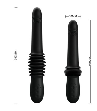 PRETTY LOVE PAZUZU VIBRADOR 3 MODOS DE EMPUJE NEGRO