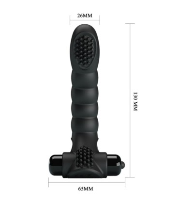 PRETTY LOVE ALEXANDER VIBRADOR DE DEDO 10 VIBRACIONES NEGRO