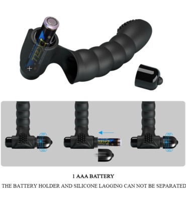 PRETTY LOVE ALEXANDER VIBRADOR DE DEDO 10 VIBRACIONES NEGRO