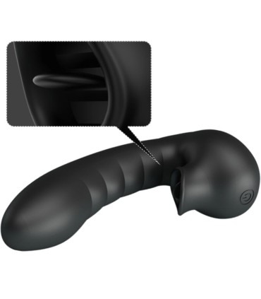 PRETTY LOVE HOBGOBLIN FUNDA VIBRADORA PARA DEDO 12 VIBRACIONES ESTIMULADOR CLITORIS NEGRO