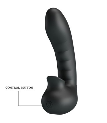 PRETTY LOVE HOBGOBLIN FUNDA VIBRADORA PARA DEDO 12 VIBRACIONES ESTIMULADOR CLITORIS NEGRO