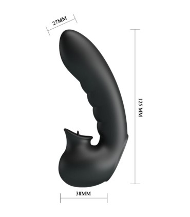 PRETTY LOVE HOBGOBLIN FUNDA VIBRADORA PARA DEDO 12 VIBRACIONES ESTIMULADOR CLITORIS NEGRO