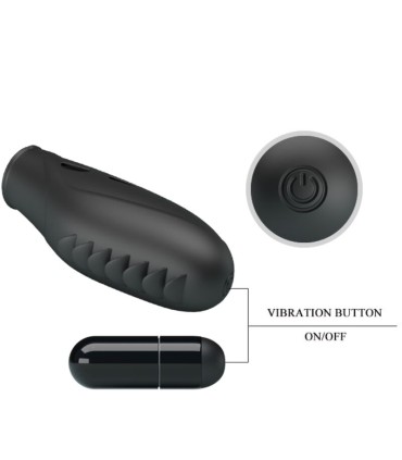 PRETTY LOVE GILO VIBRADOR DE DEDO SILICONA NEGRO