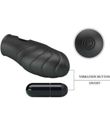 PRETTY LOVE LICH VIBRADOR DE DEDO SILICONA NEGRO