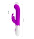 PRETTY LOVE CENTAUR VIBRADOR RABBIT 30 MODOS DE VIBRACION MORADO