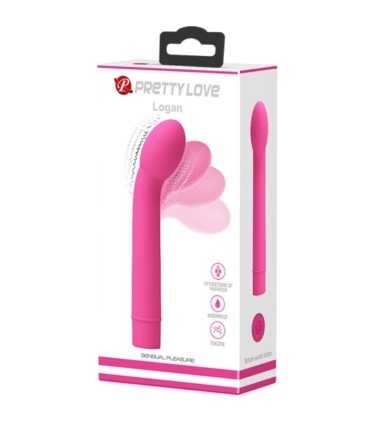 PRETTY LOVE LOGAN VIBRADOR PUNTO G 10 VIBRACIONES ROSA