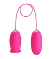 PRETTY LOVE - DAISY HUEVO VIBRADOR + LENGUA ESTIMULADORA DE CLÍTORIS ROSA