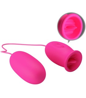 PRETTY LOVE DAISY HUEVO VIBRADOR LENGUA ESTIMULADORA DE CLITORIS ROSA