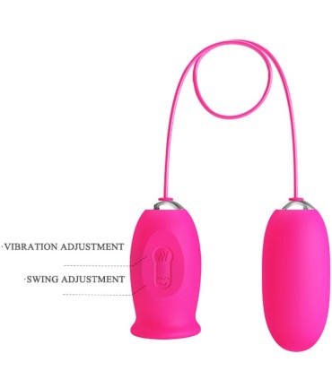 PRETTY LOVE DAISY HUEVO VIBRADOR LENGUA ESTIMULADORA DE CLITORIS ROSA