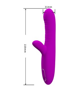 PRETTY LOVE ANGELIQUE VIBRADOR MULTIFUNCION ESTIMULADOR DE CLITORIS MORADO