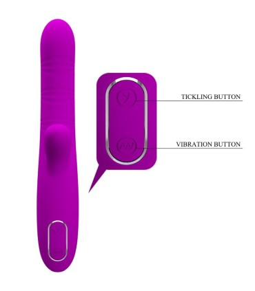 PRETTY LOVE ANGELIQUE VIBRADOR MULTIFUNCION ESTIMULADOR DE CLITORIS MORADO
