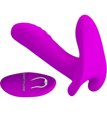 PRETTY LOVE MASAJEADOR VIBRADOR 12 VIBRACIONES CONTROL REMOTO MORADO