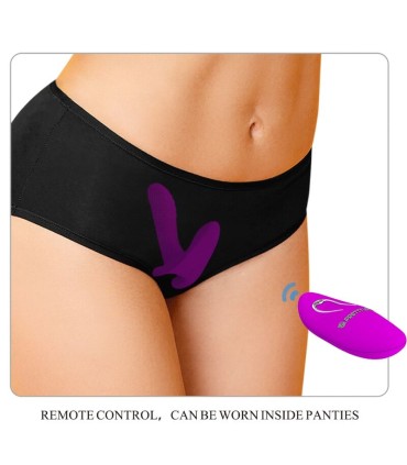 PRETTY LOVE MASAJEADOR VIBRADOR 12 VIBRACIONES CONTROL REMOTO MORADO