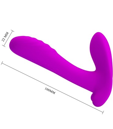 PRETTY LOVE MASAJEADOR VIBRADOR 12 VIBRACIONES CONTROL REMOTO MORADO