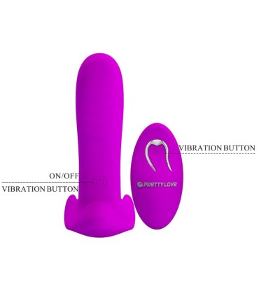 PRETTY LOVE MASAJEADOR VIBRADOR 12 VIBRACIONES CONTROL REMOTO MORADO