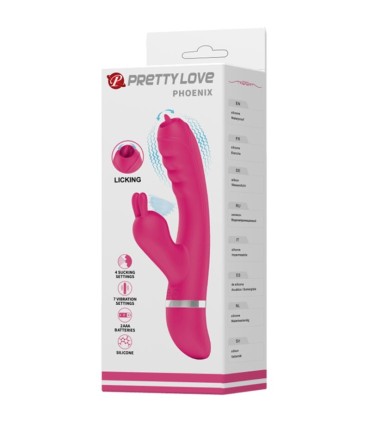 PRETTY LOVE PHOENIX VIBRADOR RABBIT MULTIFUNCION ROSA