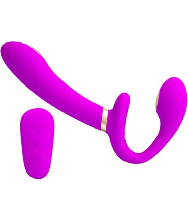 PRETTY LOVE THUNDERBIRD VIBRADOR DOBLE STRAP ON CONTROL REMOTO MORADO