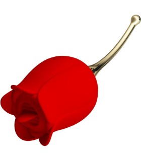 PRETTY LOVE ROSE LOVER ROSA ESTIMULADORA DE CLITORIS 12 VIBRACIONES ROJO