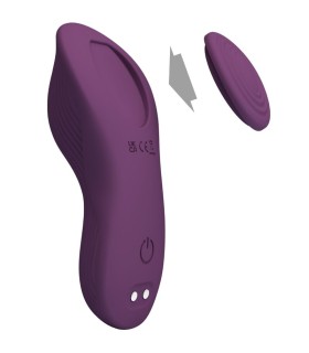 PRETTY LOVE MANE MASAJEADOR LAY ON CLITORIS 10 VIBRACIONES CONTROL REMOTO MORADO