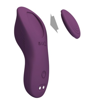 PRETTY LOVE MANE MASAJEADOR LAY ON CLITORIS 10 VIBRACIONES CONTROL REMOTO MORADO