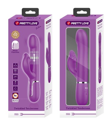 PRETTY LOVE VIBRADOR ESTIMULADOR MULTIFUNCION 4 EN 1 MORADO