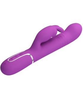 PRETTY LOVE COALE VIBRADOR RABBIT MULTIFUNCION 4 EN 1 MORADO