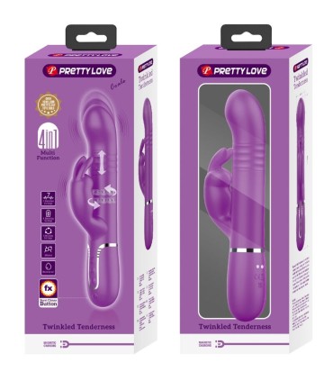 PRETTY LOVE COALE VIBRADOR RABBIT MULTIFUNCION 4 EN 1 MORADO