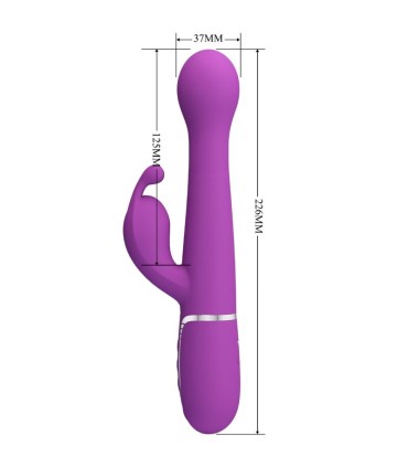 PRETTY LOVE DEJON VIBRADOR RABBIT MULTIFUNCION 3 EN 1 MORADO
